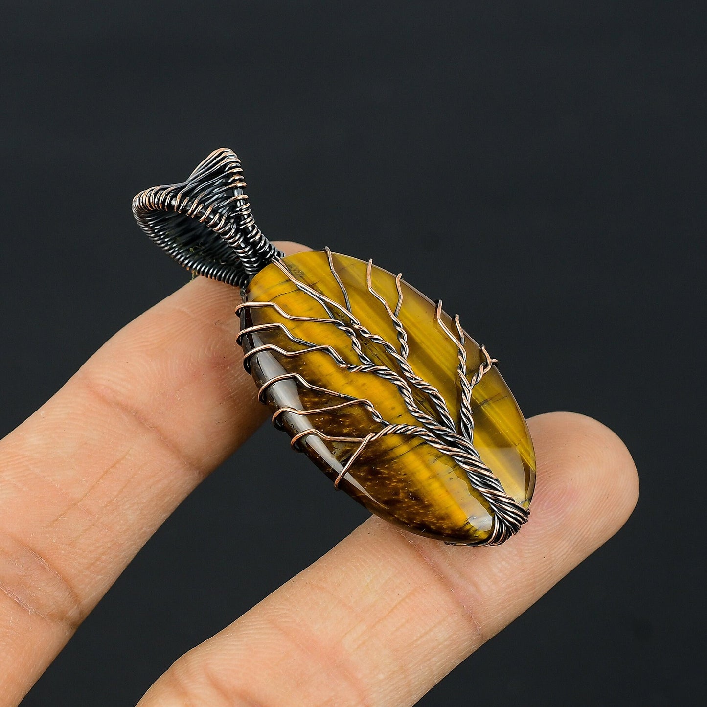 Brown Tiger Eye Gemstone Pendant