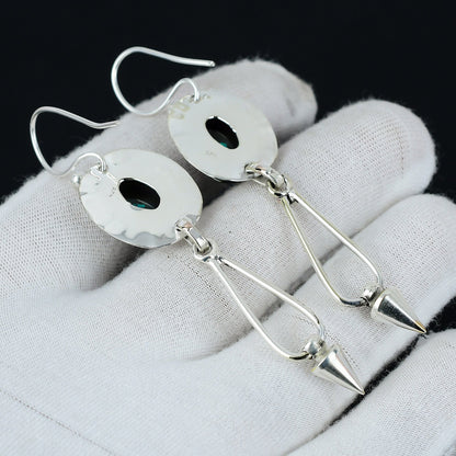 Blue Opal Gemstone Sterling Silver Earring