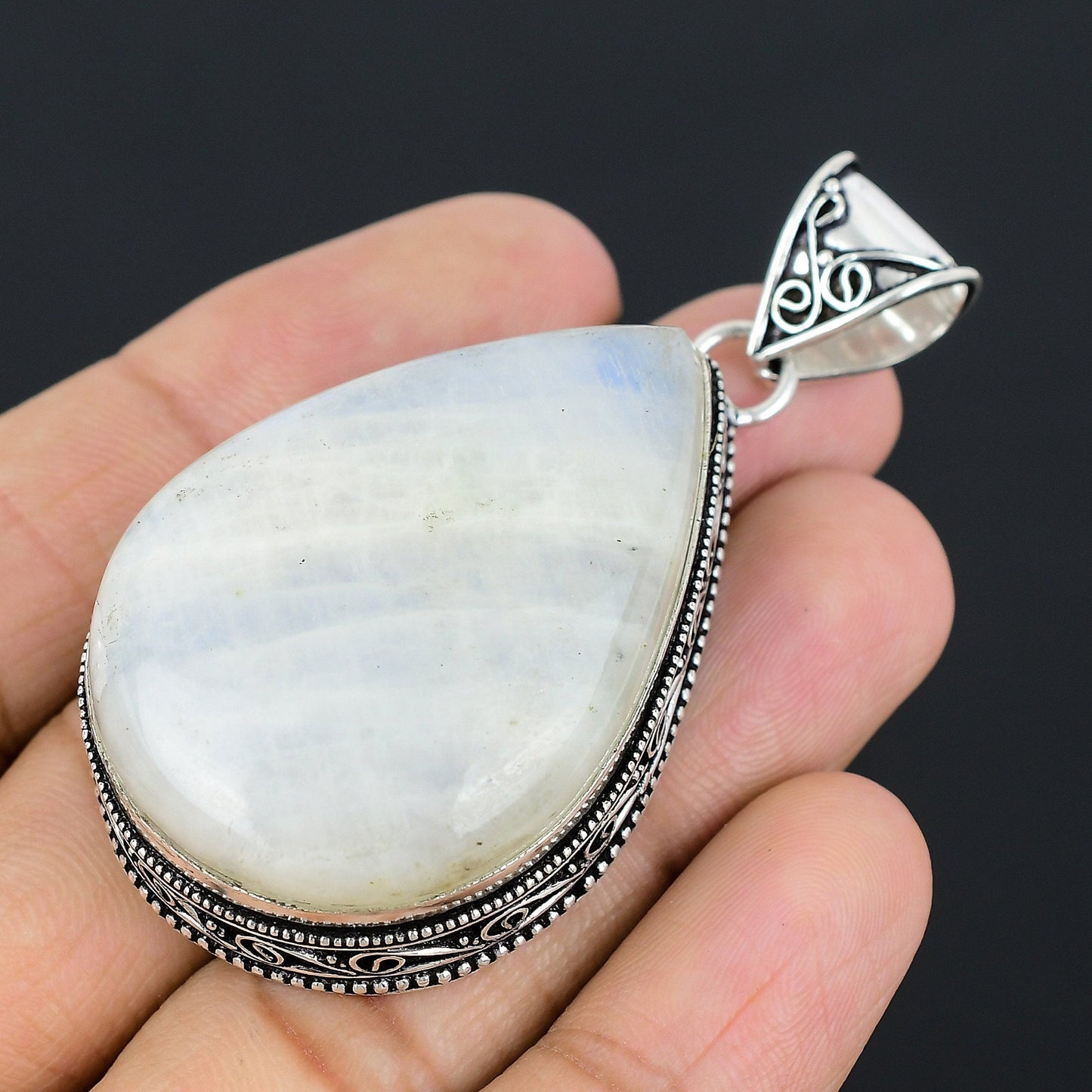 Rainbow Moonstone Gemstone Pendant