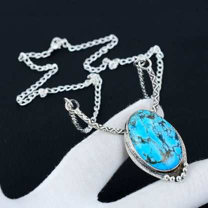 925 Sterling Silver Turquoise Necklace