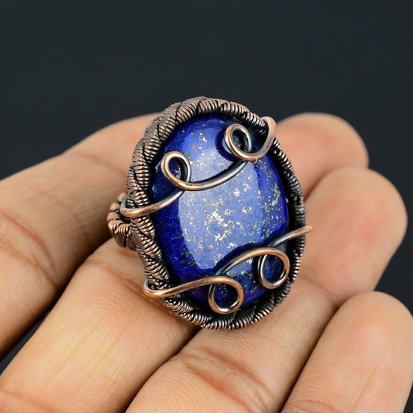 Blue Lapis Gemstone Ring