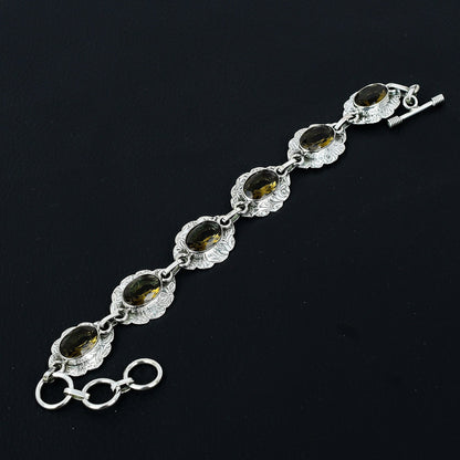 Smoky Brown Topaz Gemstone Bracelet