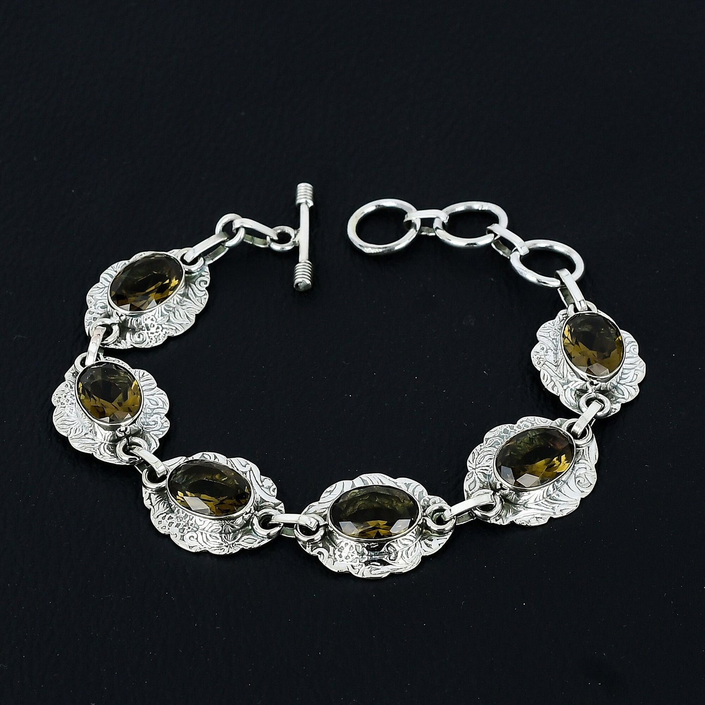 Smoky Brown Topaz Gemstone Bracelet
