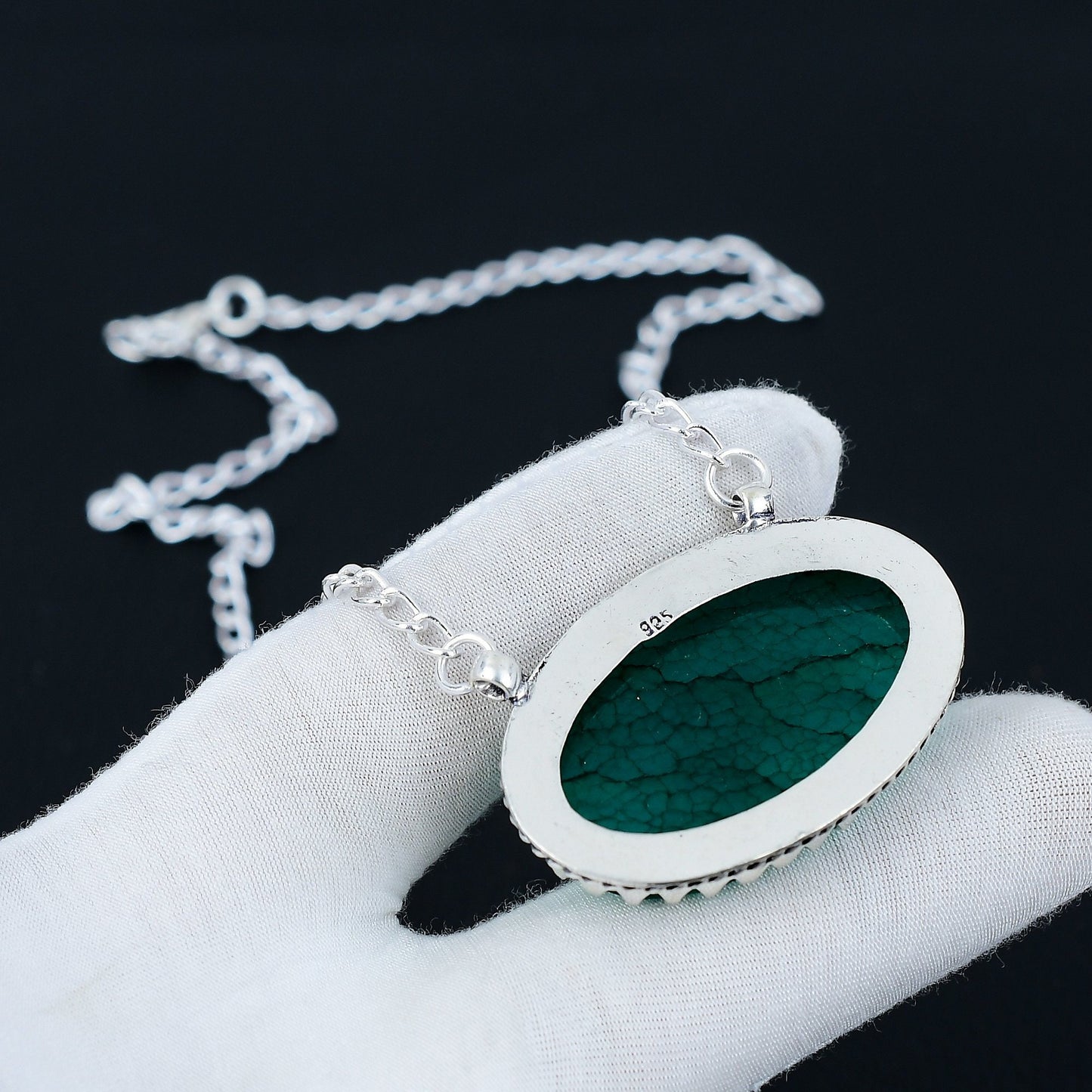 Green Emerald Gemstone Necklace