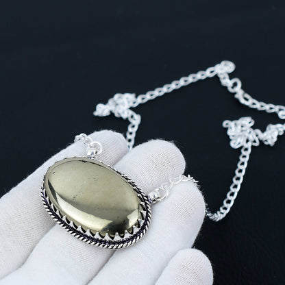 Gold Pyrite Gemstone Necklace