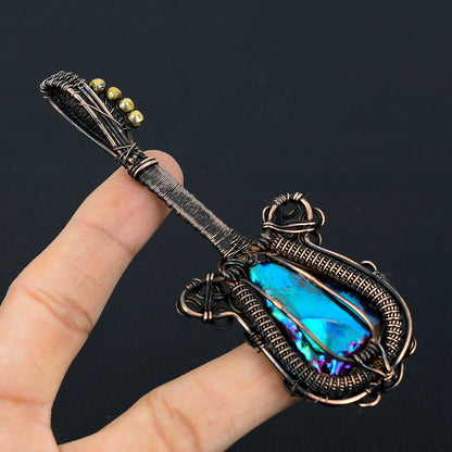 Rainbow Titanium Druzy Gemstone Pendant