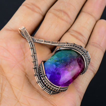 Rainbow Solar Quartz Gemstone Pendant