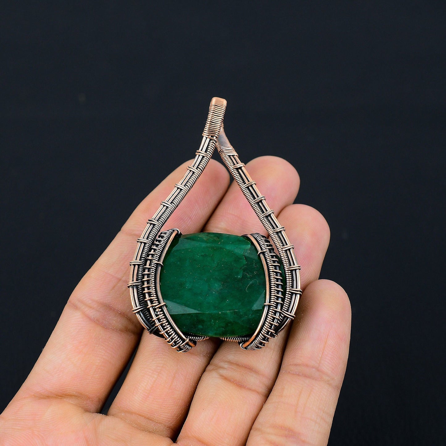 Green Emerald Gemstone Pendant