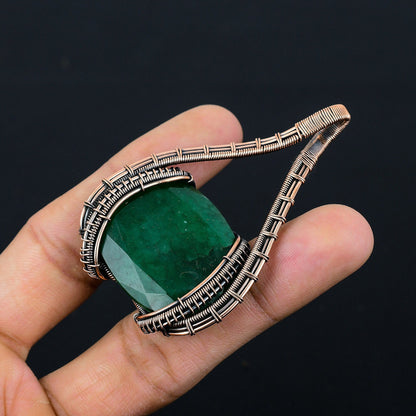 Green Emerald Gemstone Pendant