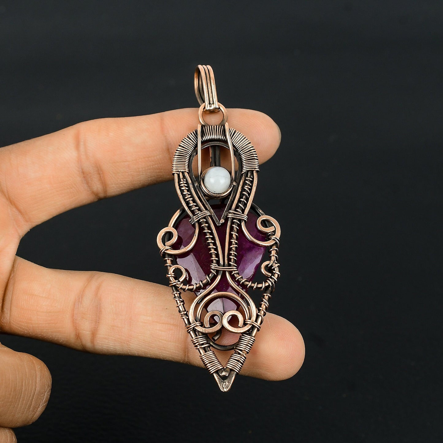 Kashmir Red Ruby Gemstone Pendant