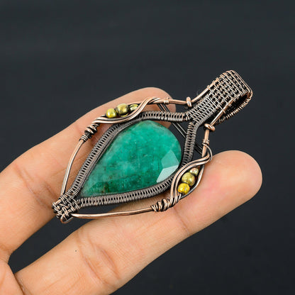 Green Emerald Gemstone Pendant