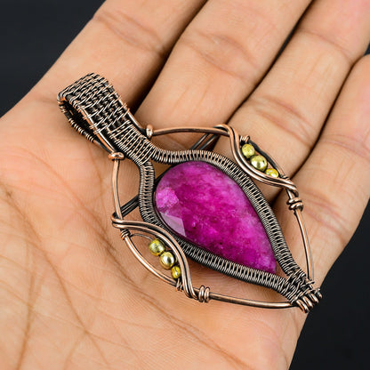 Kashmir Red Ruby Gemstone Pendant