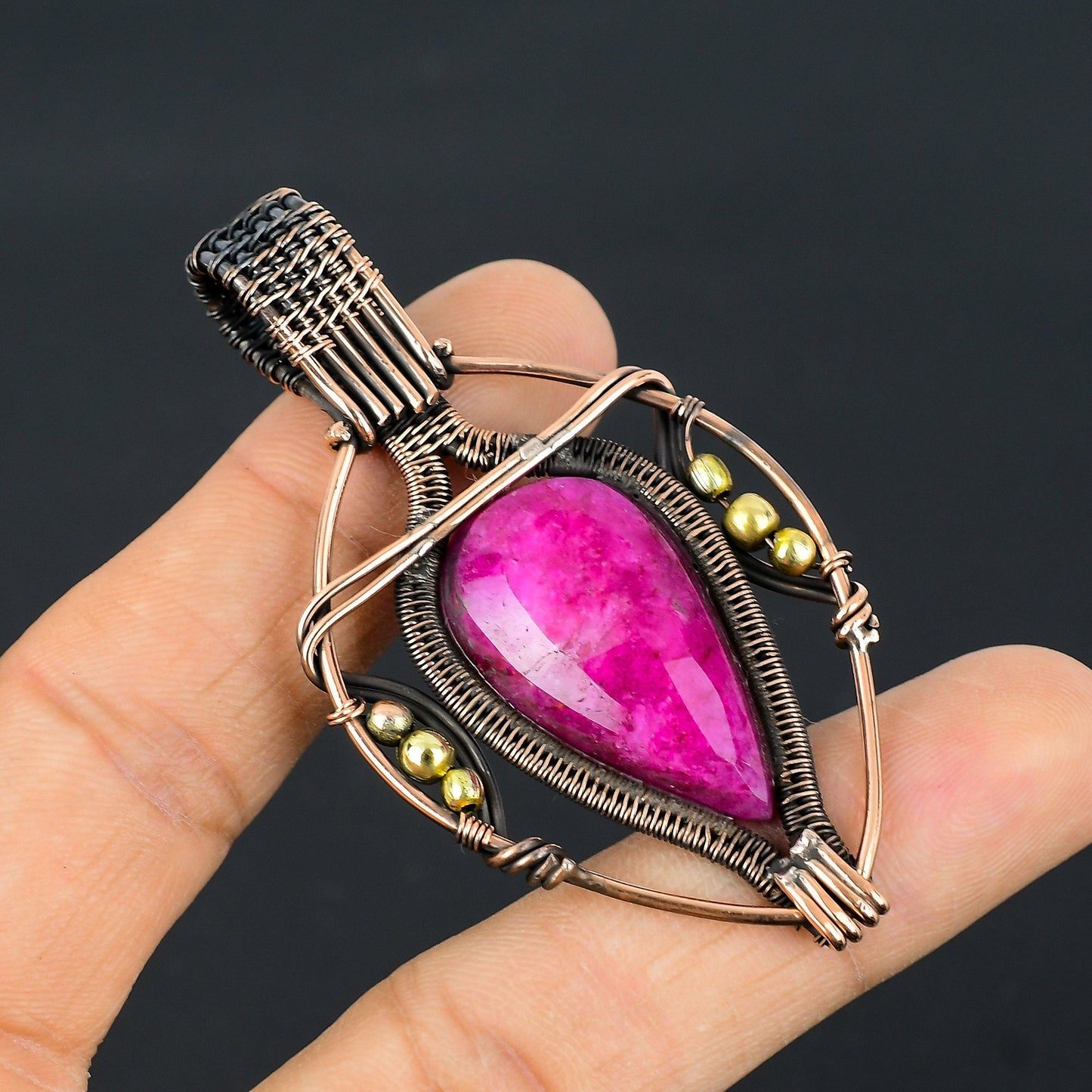 Kashmir Red Ruby Gemstone Pendant