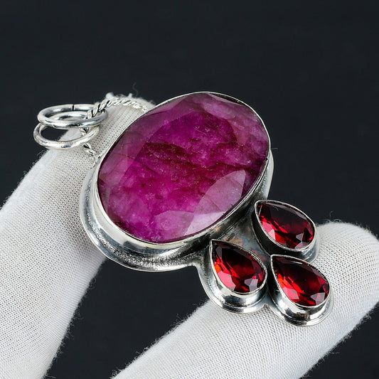 Red Garnet Gemstone Pendant