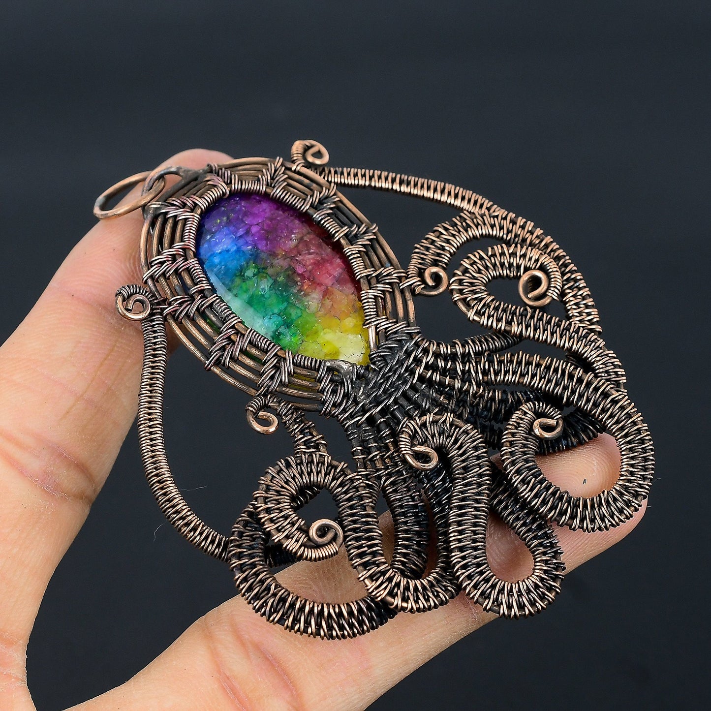 Rainbow Solar Quartz Gemstone Pendant