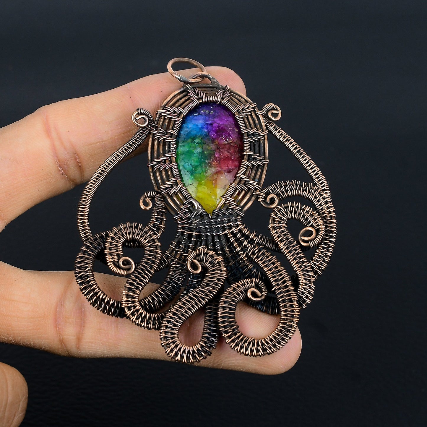 Rainbow Solar Quartz Gemstone Pendant