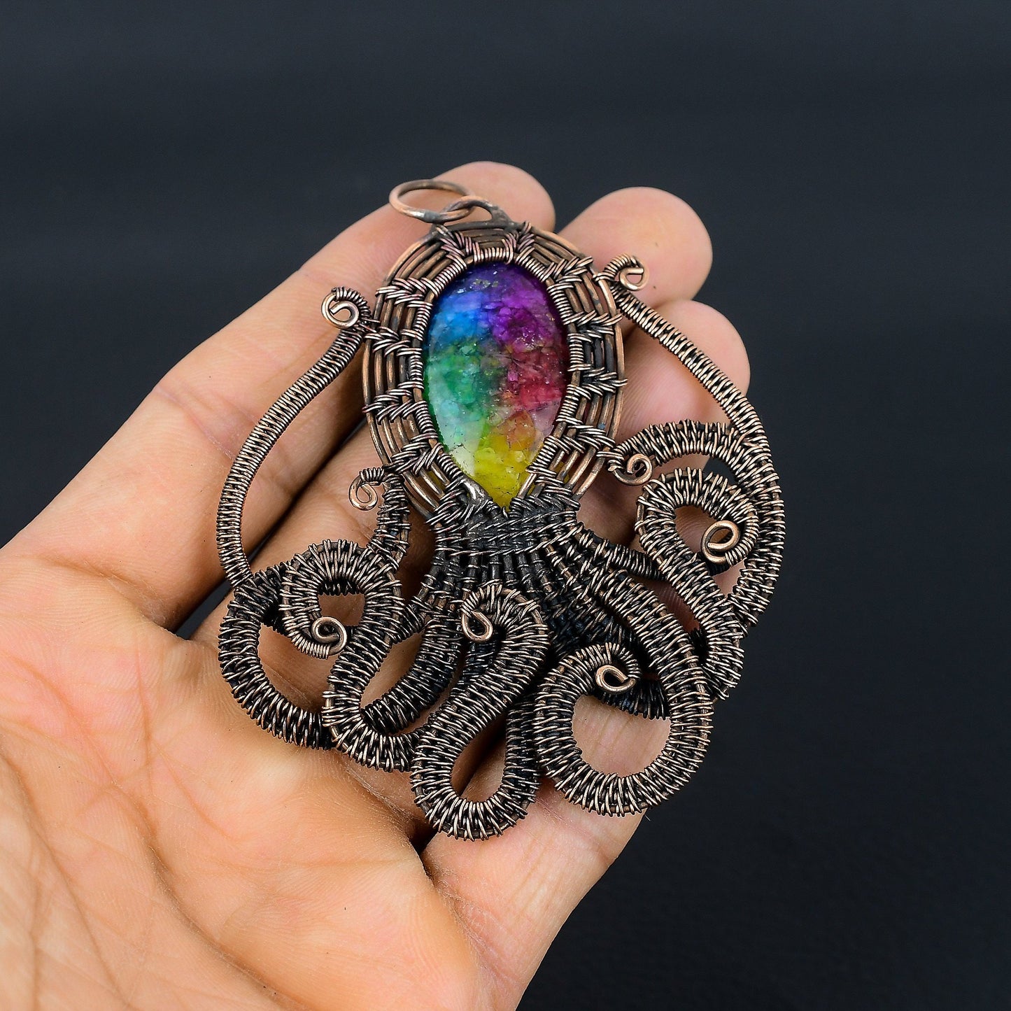 Rainbow Solar Quartz Gemstone Pendant