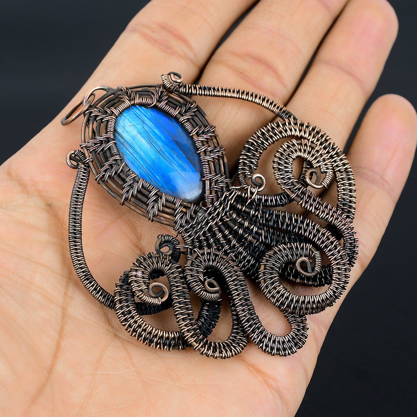 Blue Labradorite Gemstone Pendant