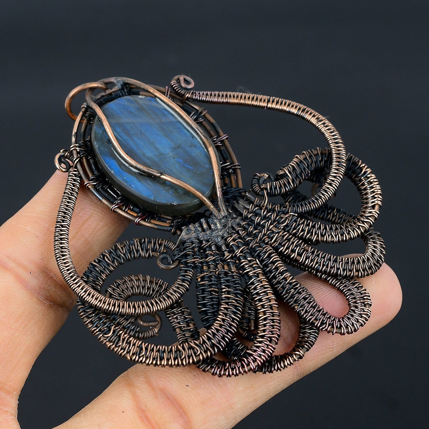 Blue Labradorite Gemstone Pendant