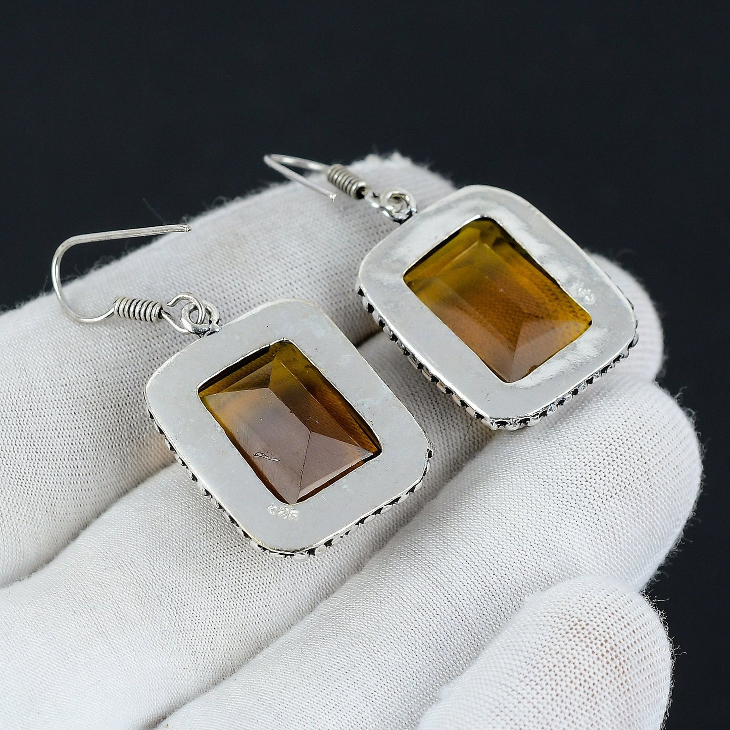 Honey Topaz Gemstone Earrings