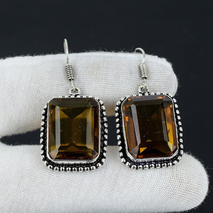 Honey Topaz Gemstone Earrings