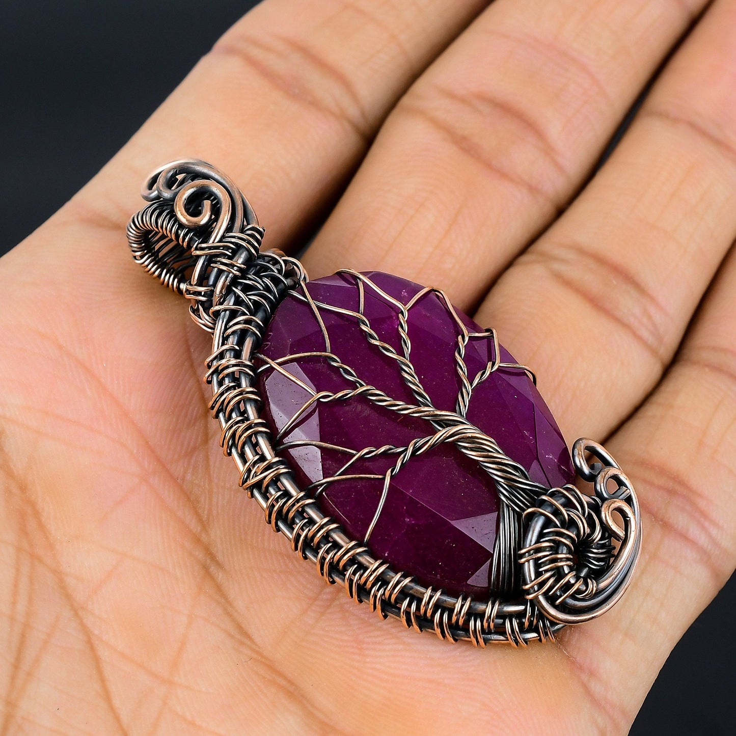 Kashmir Red Ruby Gemstone Pendant