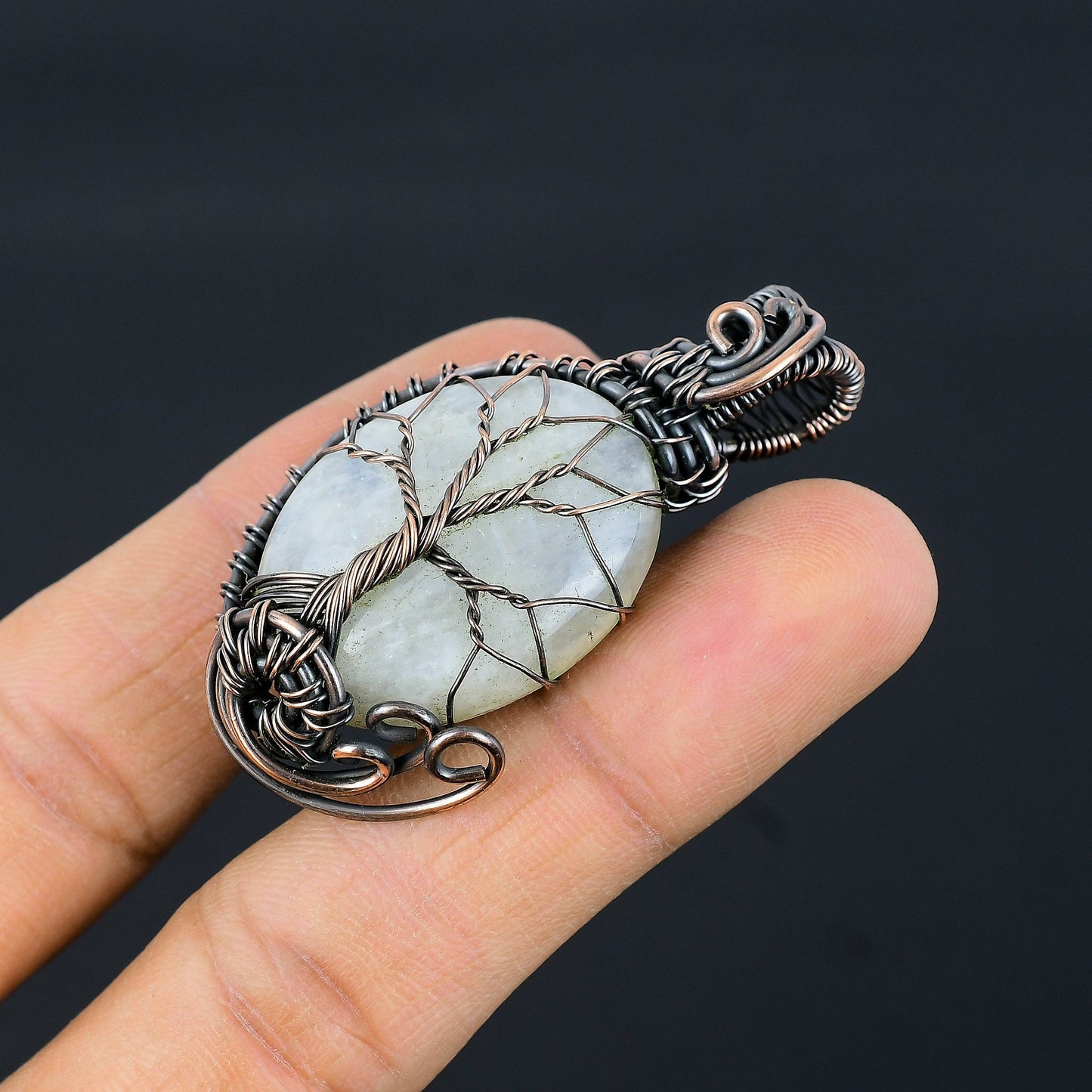 Rainbow Moonstone Gemstone Pendant