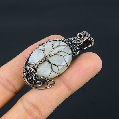 Rainbow Moonstone Gemstone Pendant