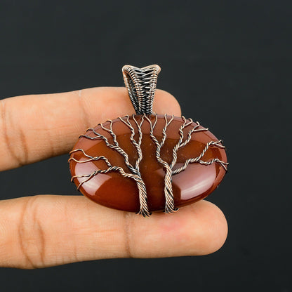 Red Carnelian Gemstone Pendant