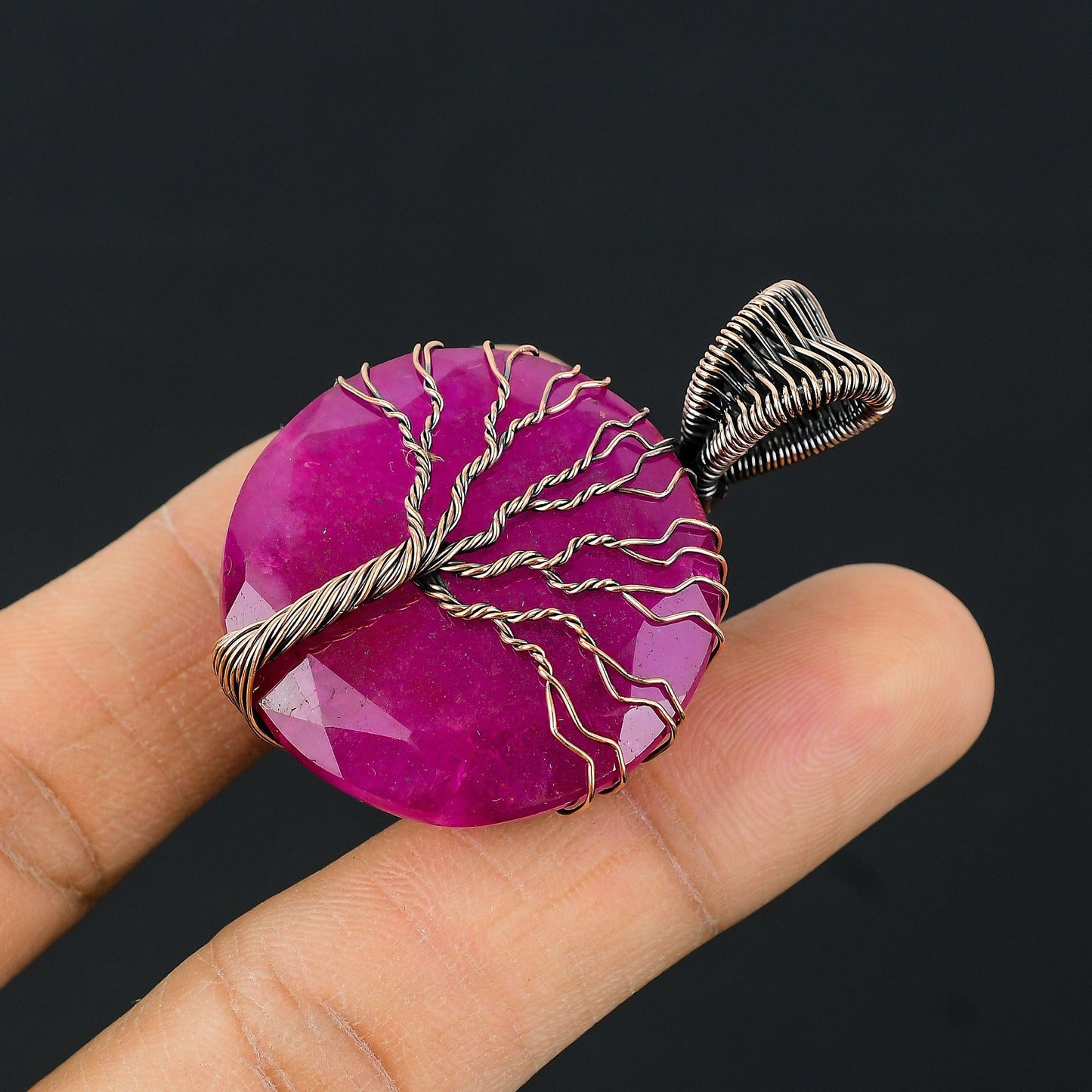 Kashmir Red Ruby Gemstone Pendant