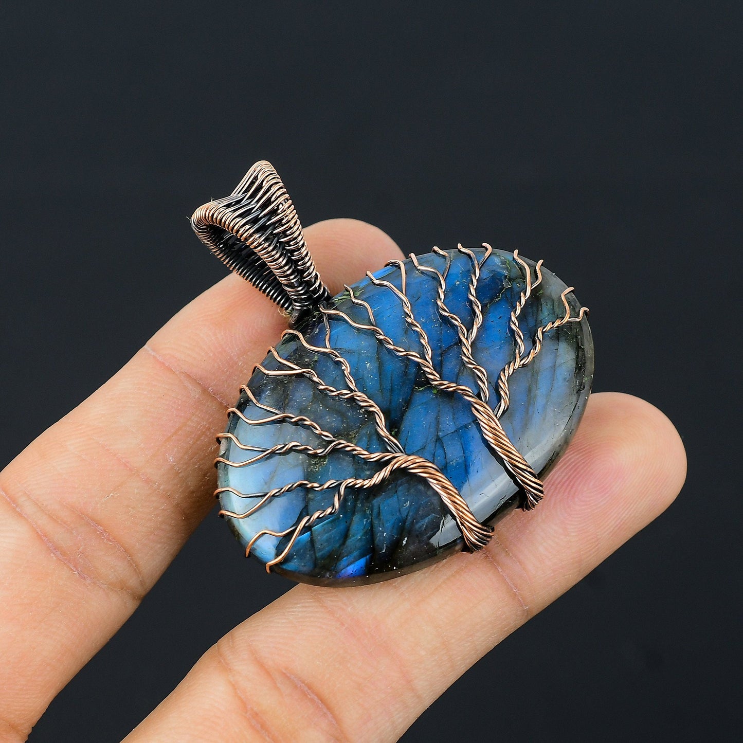 Blue Labradorite Gemstone Pendant