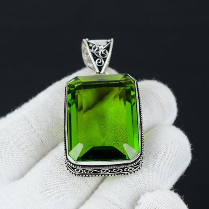 Green Peridot Gemstone Pendant