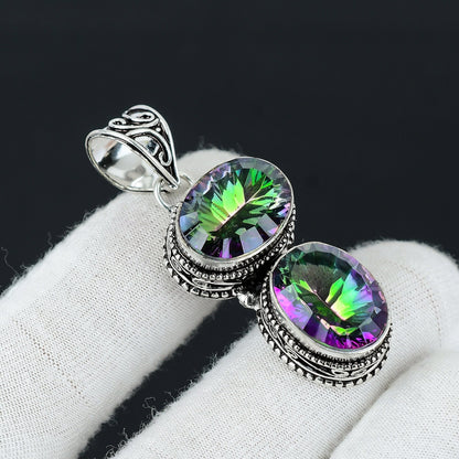 Rainbow Mystic Topaz Gemstone Pendant