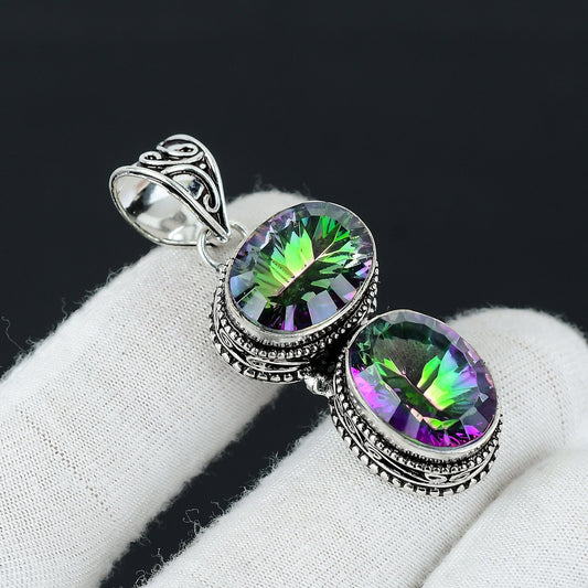 Rainbow Mystic Topaz Gemstone Pendant