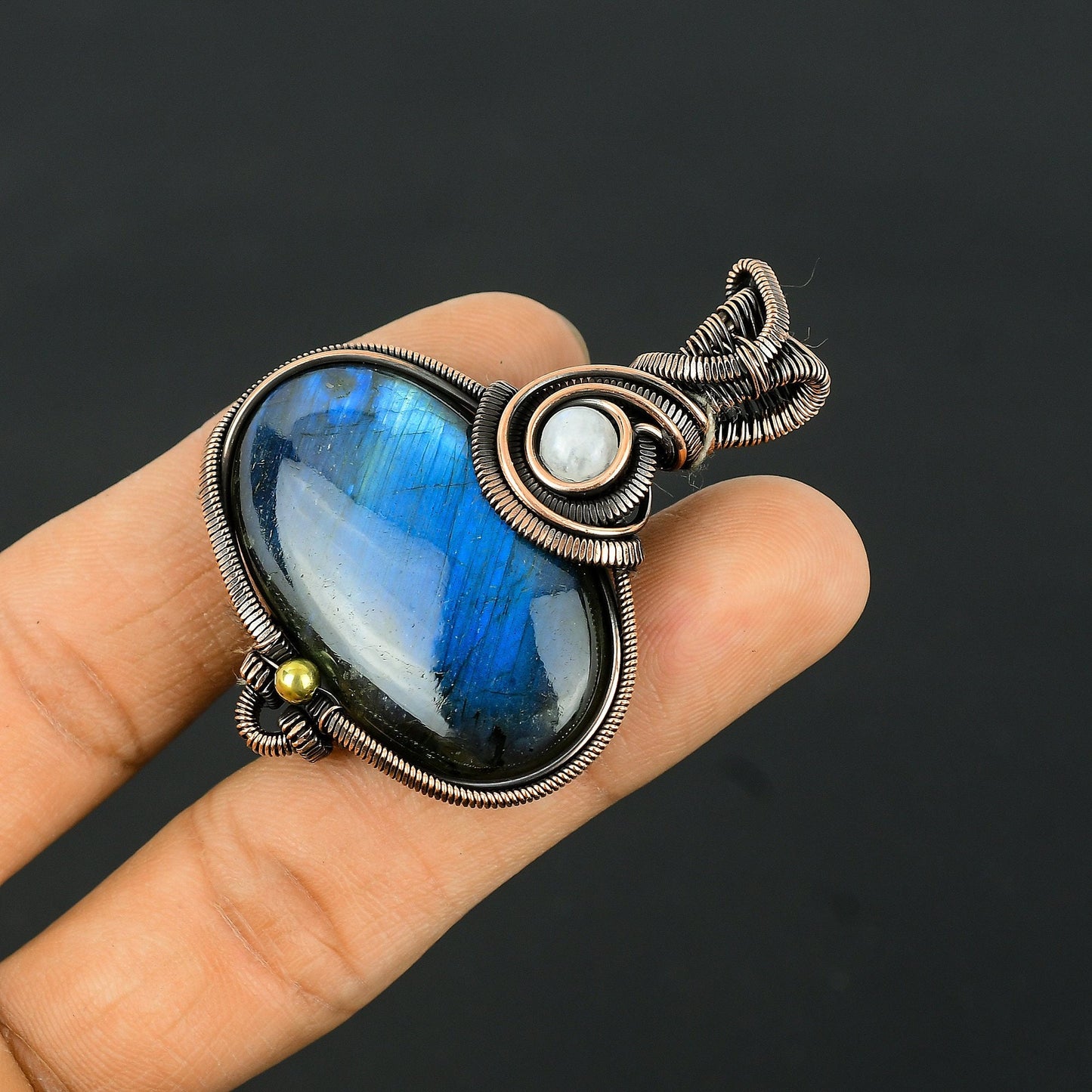 Blue Labradorite Gemstone Pendant