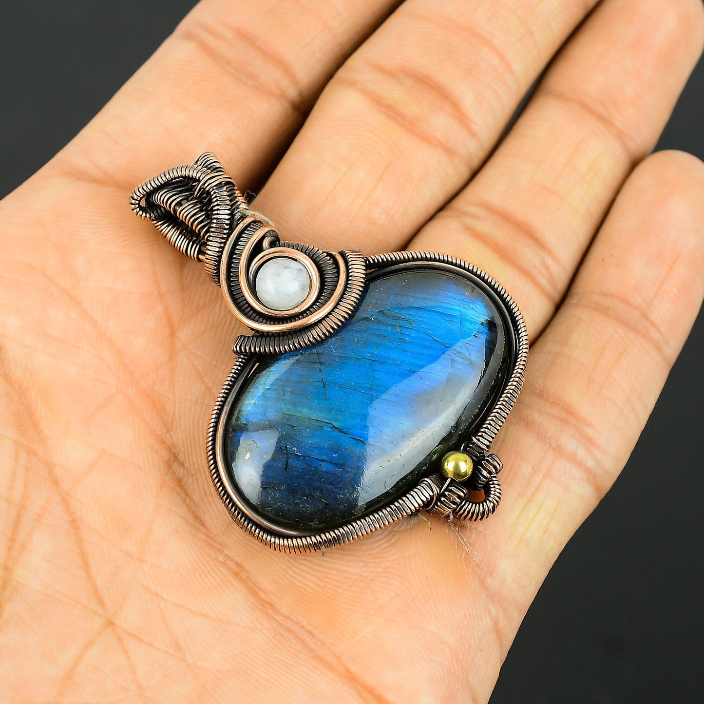 Blue Labradorite Gemstone Pendant