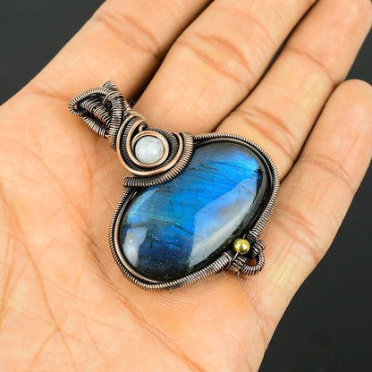 Blue Labradorite Gemstone Pendant