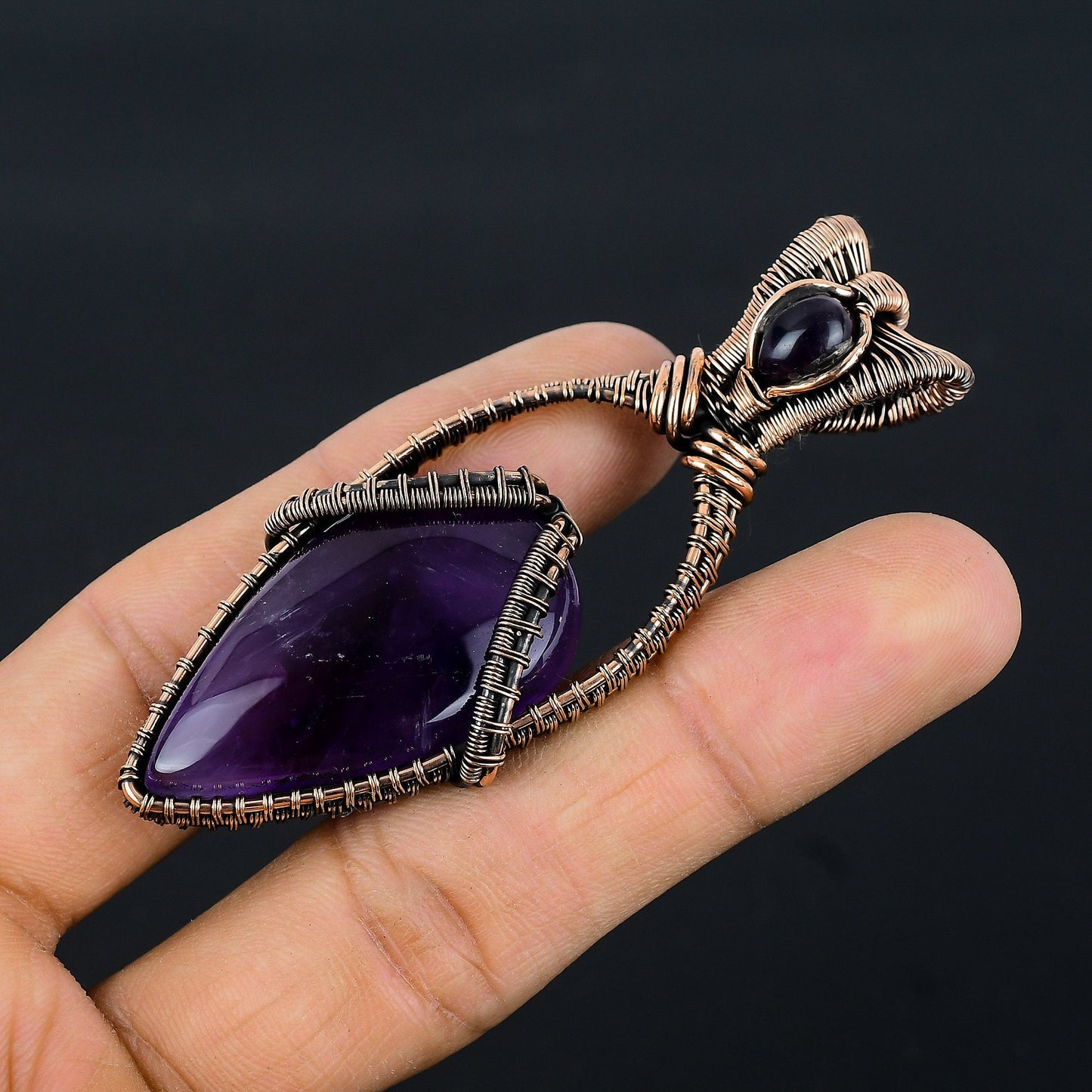 Purple Amethyst Gemstone Pendant