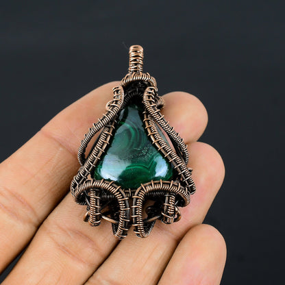 Green Malachite Gemstone Pendant