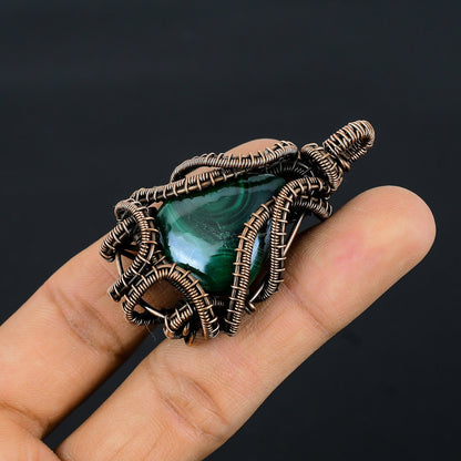 Green Malachite Gemstone Pendant