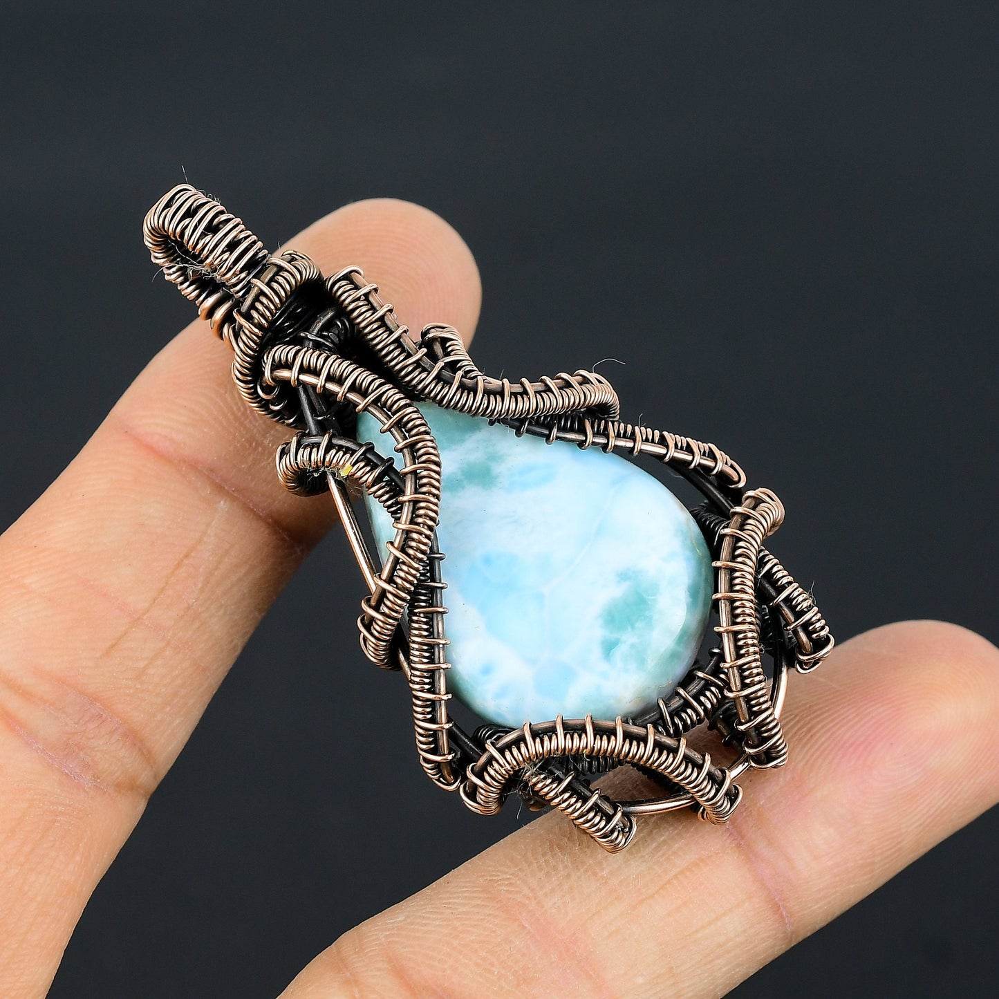 Blue Larimar Gemstone Pendant