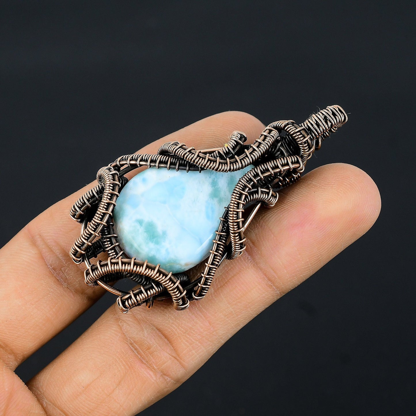 Blue Larimar Gemstone Pendant