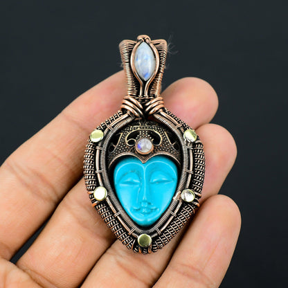 Blue Moonstone Gemstone Pendant