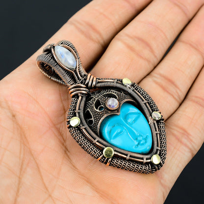 Blue Moonstone Gemstone Pendant