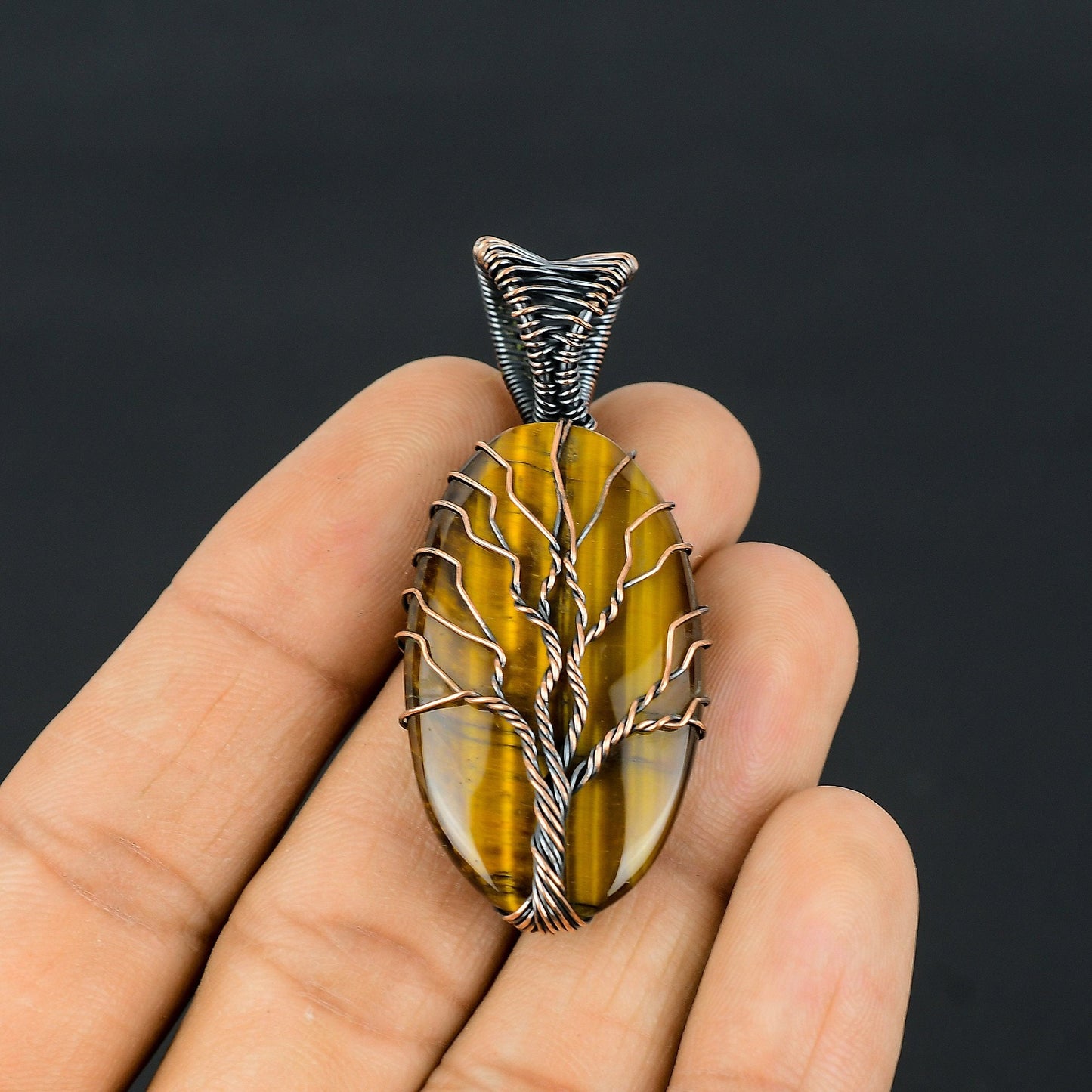 Brown Tiger Eye Gemstone Pendant