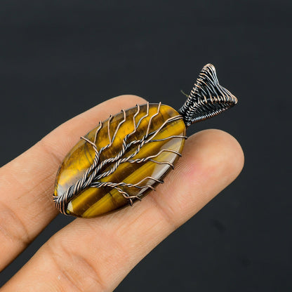 Brown Tiger Eye Gemstone Pendant