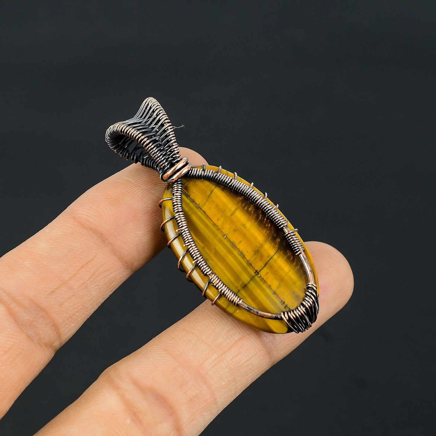 Brown Tiger Eye Gemstone Pendant