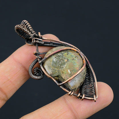 Brown Ammonite Gemstone Pendant