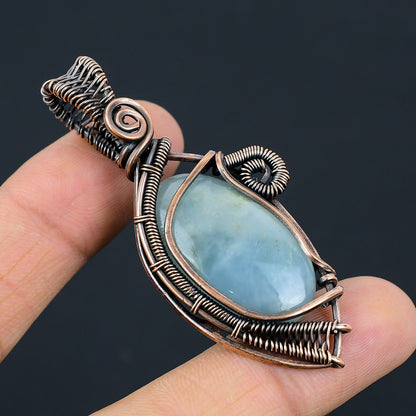 Blue Aquamarine Gemstone Pendant