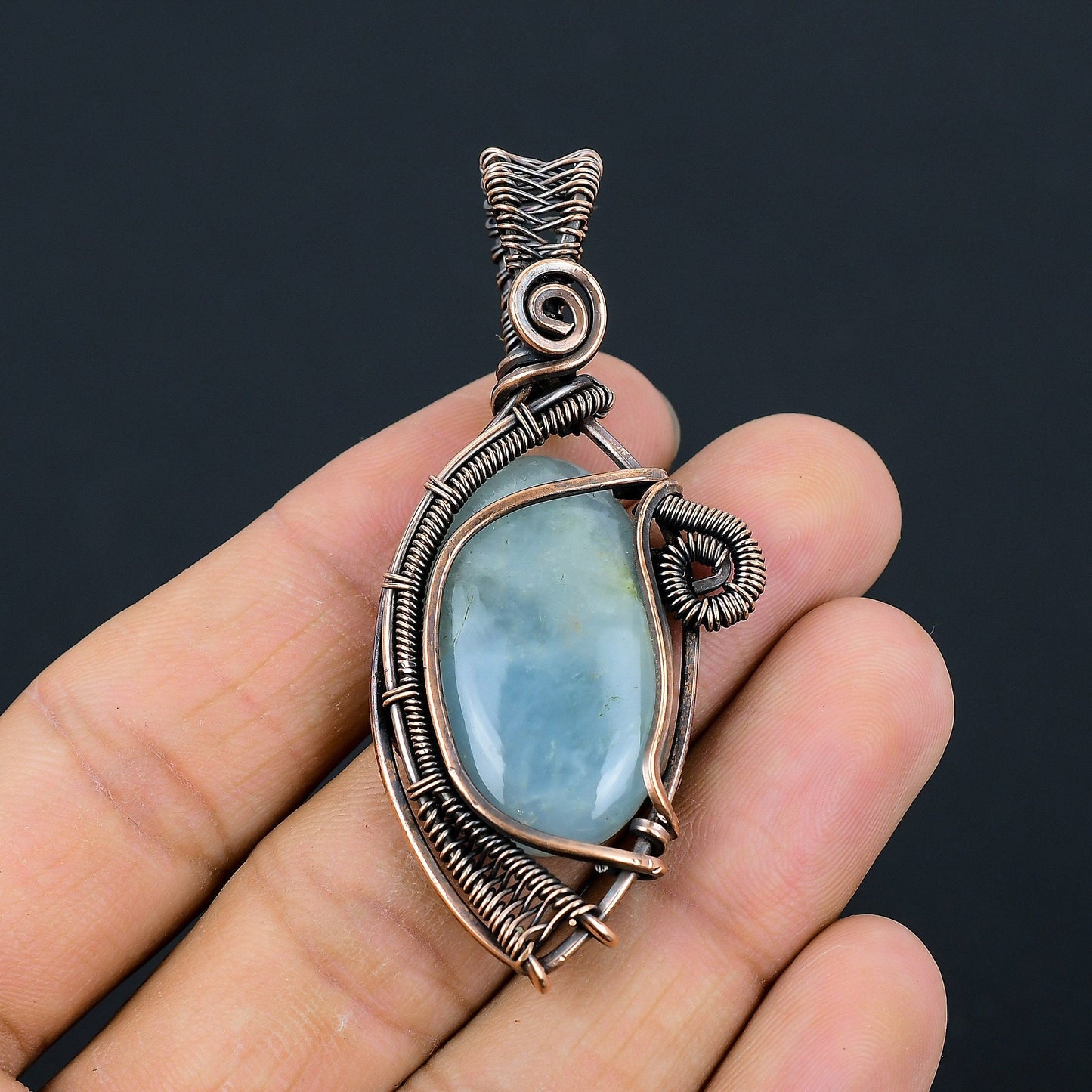 Blue Aquamarine Gemstone Pendant
